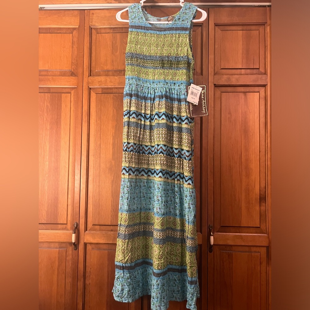 Jane Ashley Vintage Retro Rayon Sleeveless Dress, women’s medium, new with tags